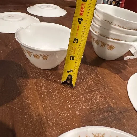 Vintage Pyrex Corelle Corning ware Gold Butterfly Tea Set 18 pieces Cottage Core
